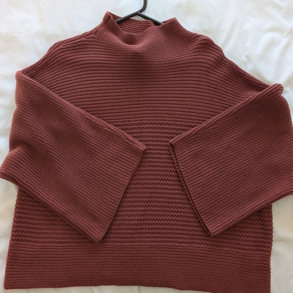 Marla Wynne Mock Neck Sweater 3/4 length sleevesSize L - Picture 1 of 4